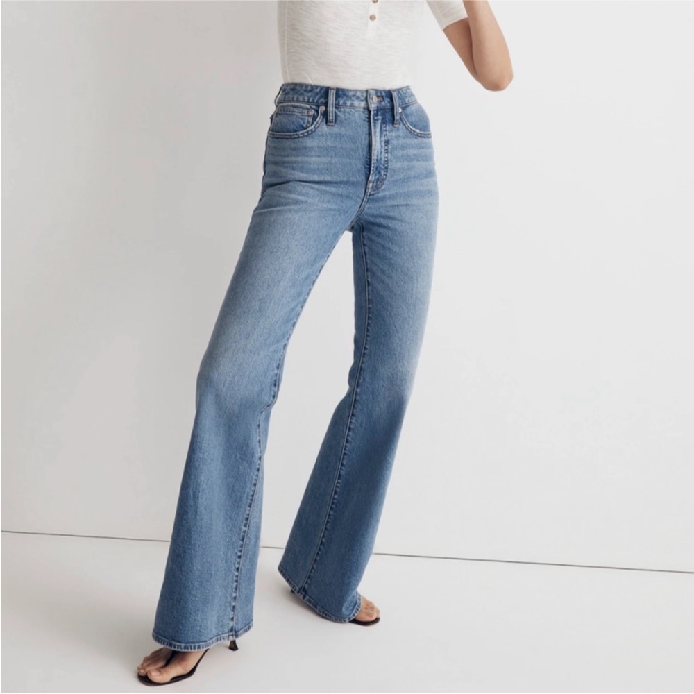 Madewell The Perfect Vintage Flare Jean Medium Light Blue 31 - Picture 3 of 11